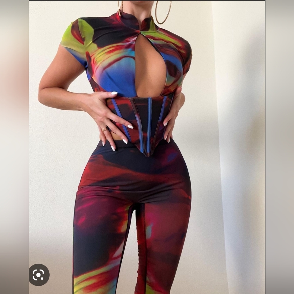 House of CB Sabrina high neck corset top (L+)